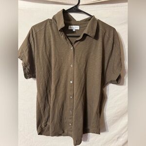 Brown Button-Up Shirt